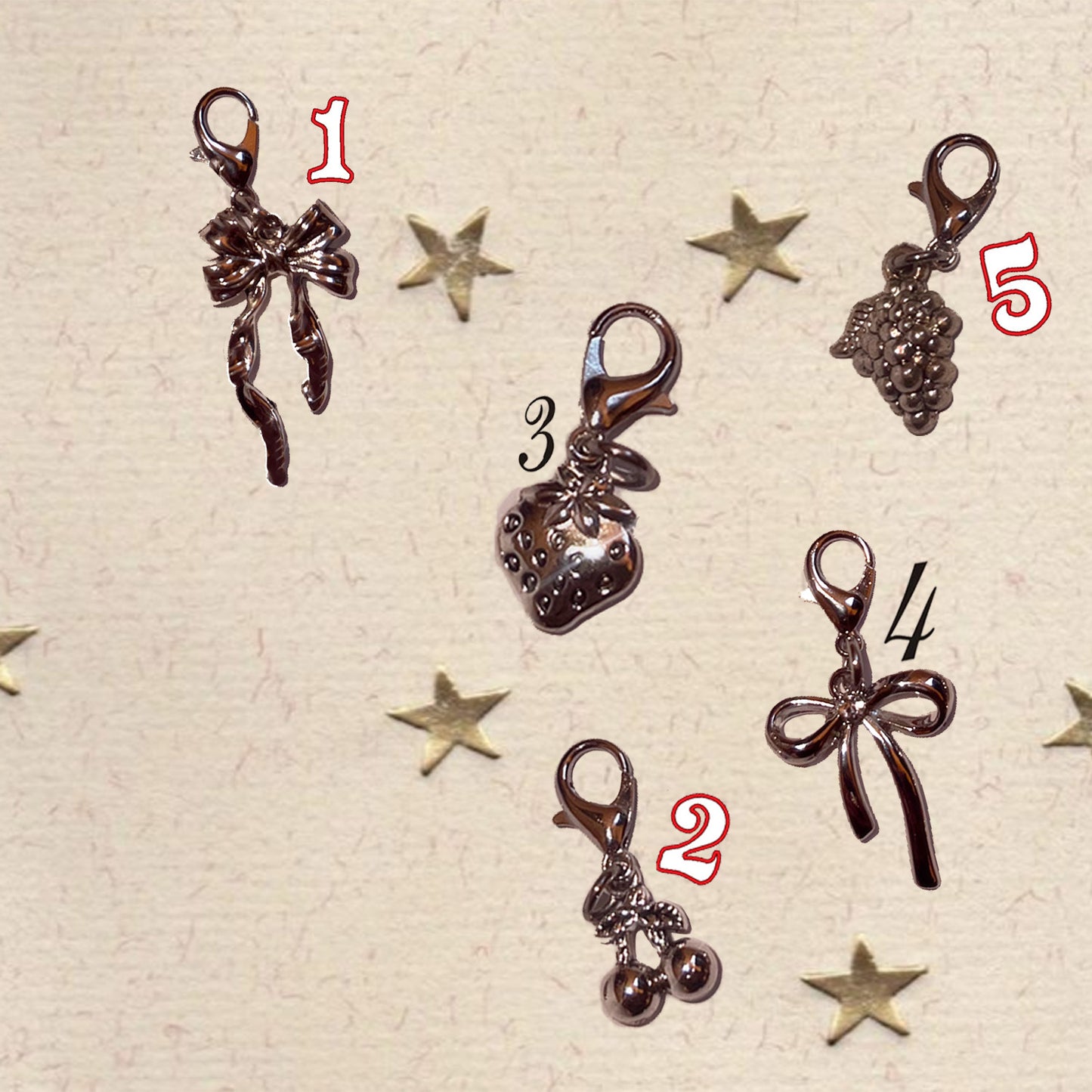Silver Fruits and Bows